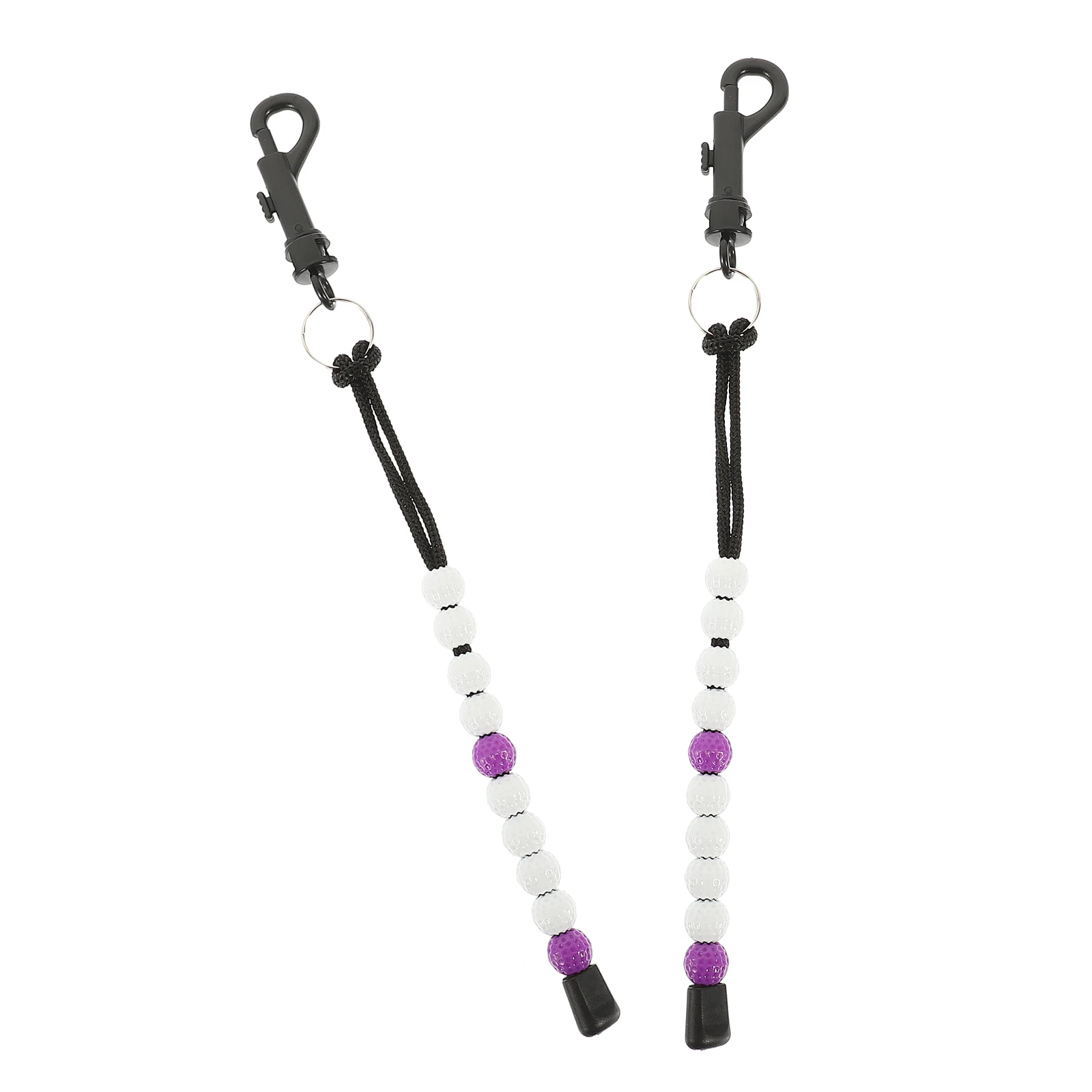 

2pcs Scoring Keeper Golfing Stroke Counter Beaded Counter Chain Outdoor Golf Training Tool Portable Golf Score Clicker Golfing