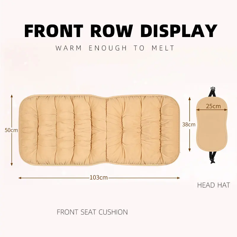 Universal Covers for Car Seats Cushion Backrest Auto Warm Winter Thicken Soft Plush Car Front Seat Pad Automobile Chair Mats