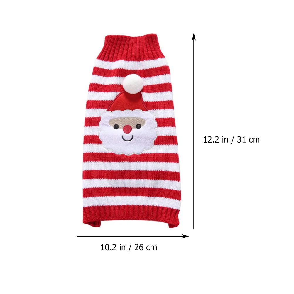 

1Pcs Christmas Pet Sweater Cozy Knitted Puppy Polyester Warm Winter Outfit Dog Costume Pet Sweater Dog Costume