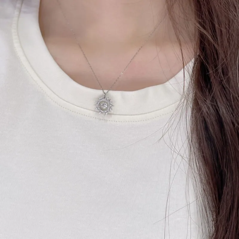 Женское ожерелье с муассанитом, 925 карат, VVS1