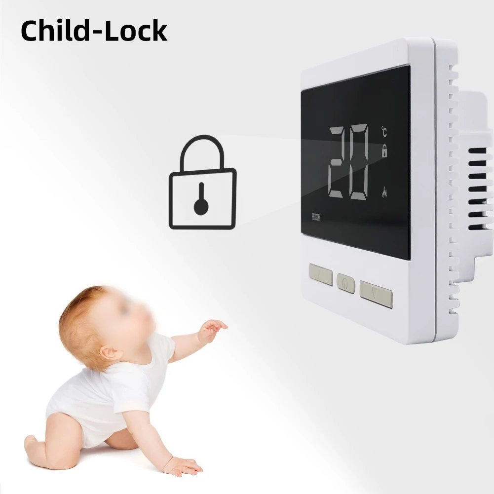 

High-Power Electric Floor Heating Thermostat Smart Temp Control For Steam Home Heating Equipment Controller