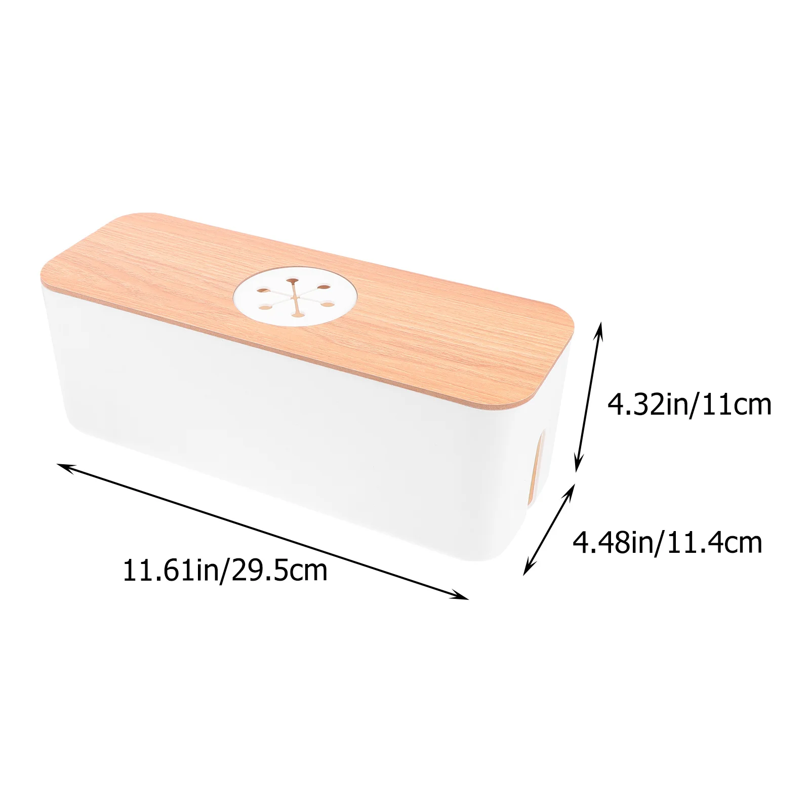 

1Pcs Cable Storage Box Round Hole Power Line Case Charging Cable Organizer Wire Storage Box for Home Office Workspace