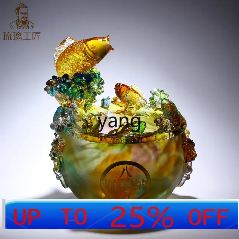 LTT glazed handicrafts Bafang Nacai cornucopia fish ornament