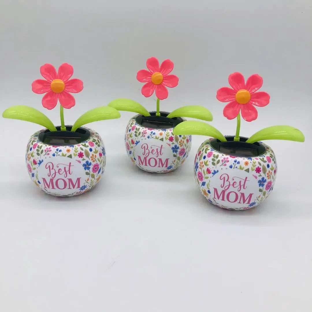Car Accessories Ornaments Solar Powered Automatic Swing Solar Powered Float Decorations Painted Cartoons Shaking Heads