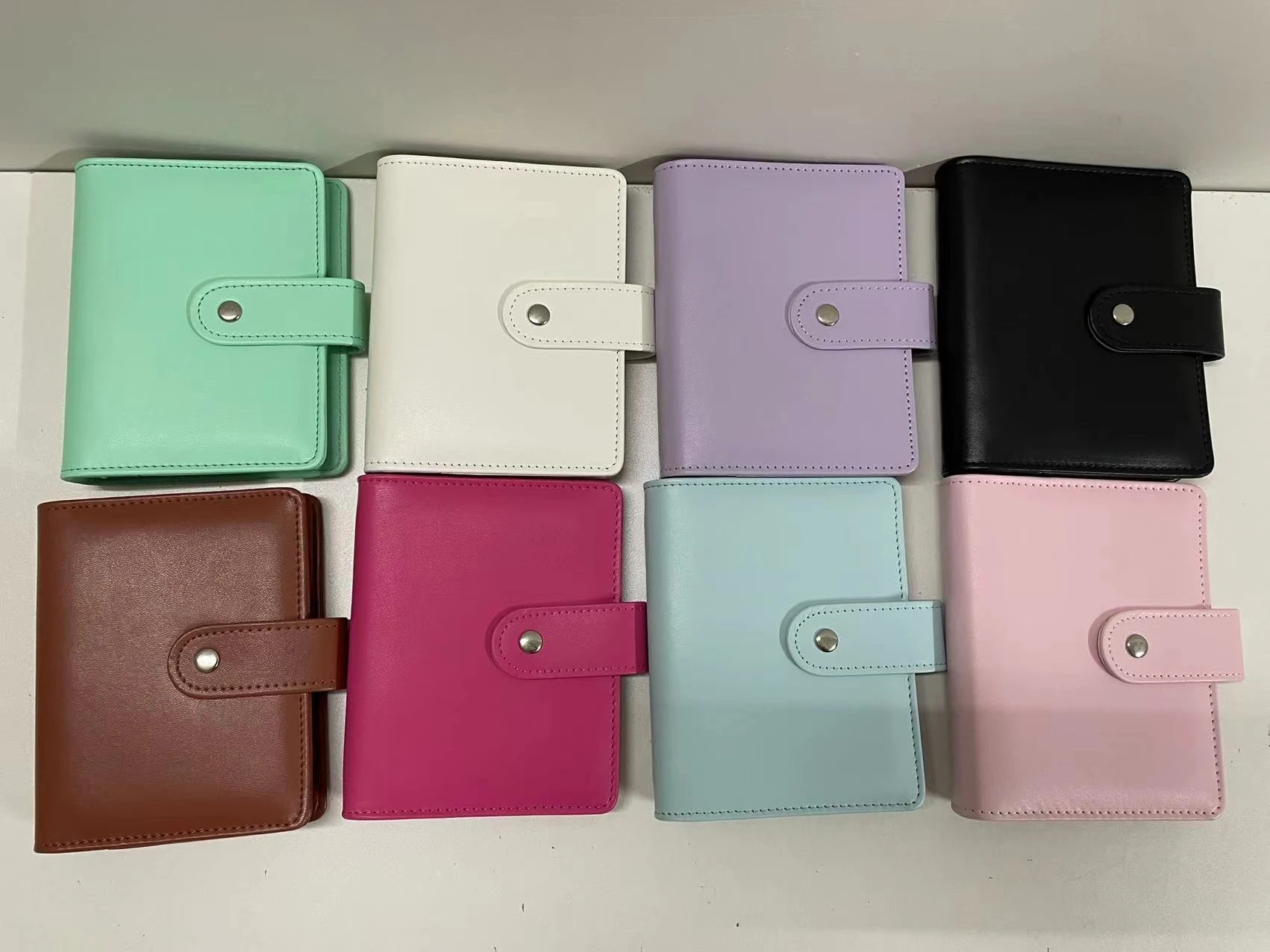 A5 A6 A7 Macaron Color 6 Ring Binder PU Clip-on Notebook Leather Loose Leaf Notebook Cover Notebooks Journal Kawaii Stationery