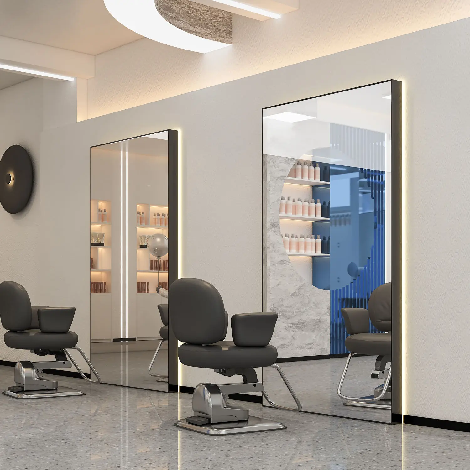 

Premium Quality Made In China Practical Professional beauty Hair Salon Mirror For Massage Store salon mirror with led lights