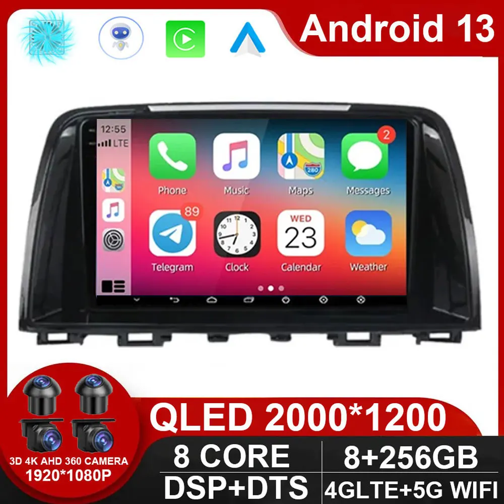 Android 13 For Mazda CX5 CX-5 CX 5 2012 - 2015 Car Radio Multimedia Video Player Navigation stereo GPS  No 2Din 2 Din Dvd