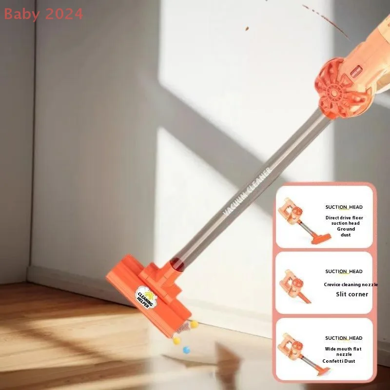 ミニチュア電気掃除機付きキッズプレイセット。幼児のハウスキーピングロールプレイおもちゃ。