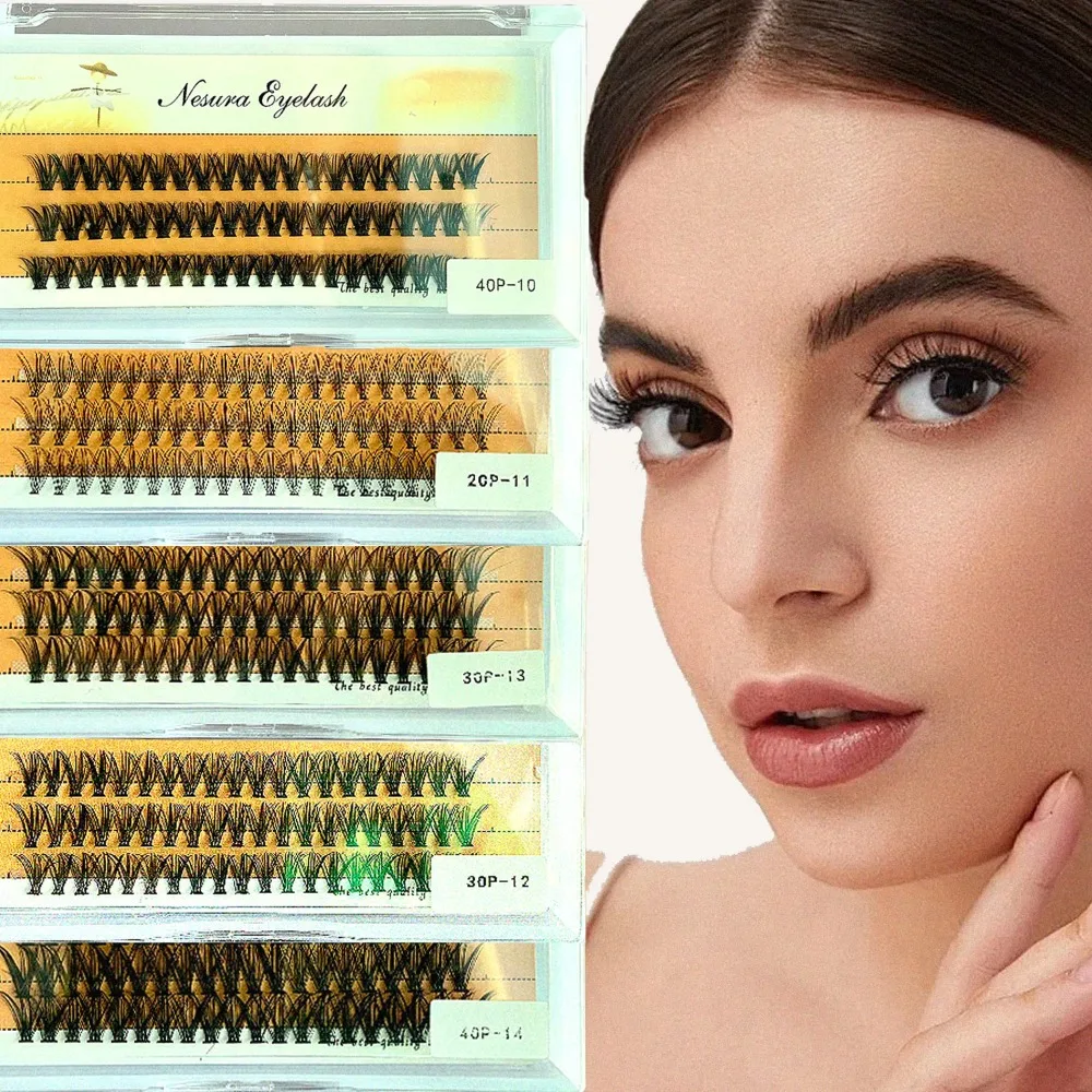 プレミアムナチュラルまつげエクステ キャットアイスタイル ピンセットと接着剤付きで長持ちするメイクを実現