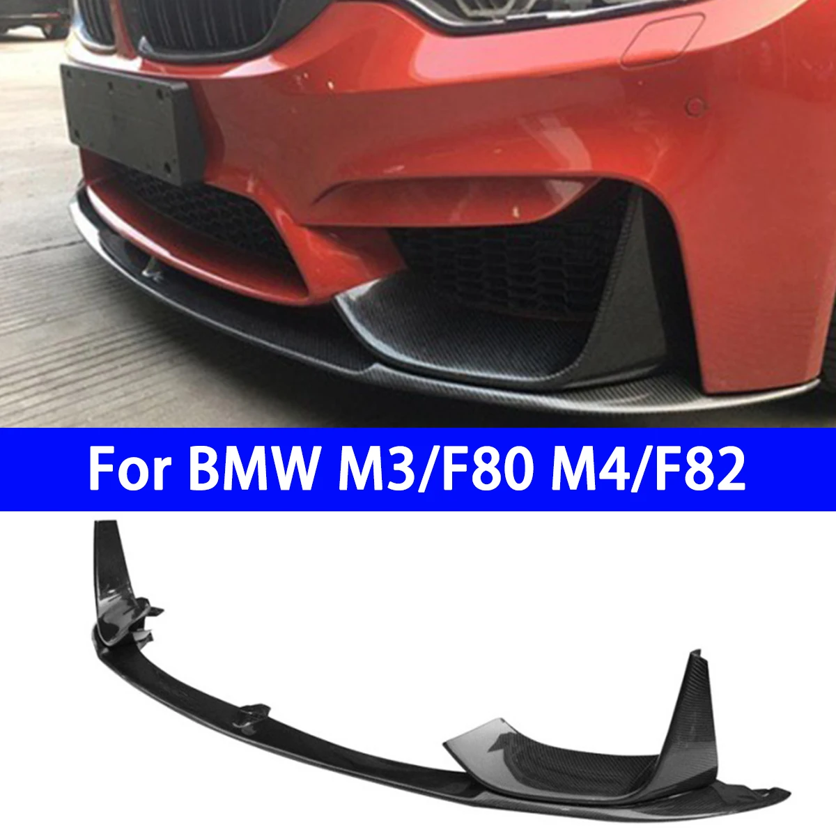 Suitable for BMW M3/F80 M4/F82 Modified MP Model, Front Lip Corner, Front Chin, Front Shovel Size Surround