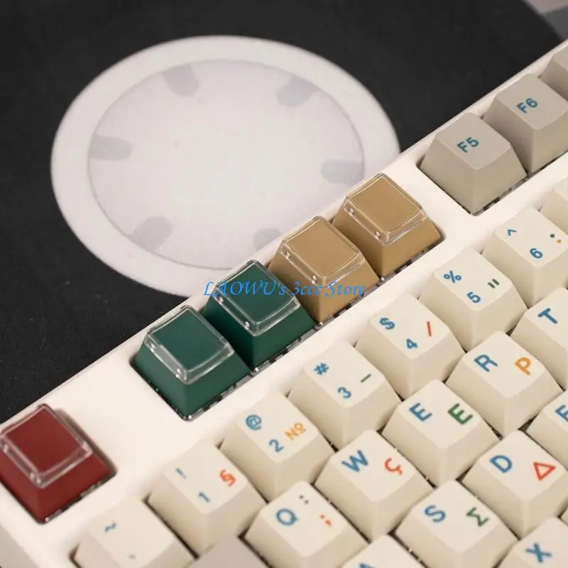 

Y8AD 8pcs PBT Blank Keycap Set Original Height for Mechanical Keyboards with Durability PBT+PC in Classical Color