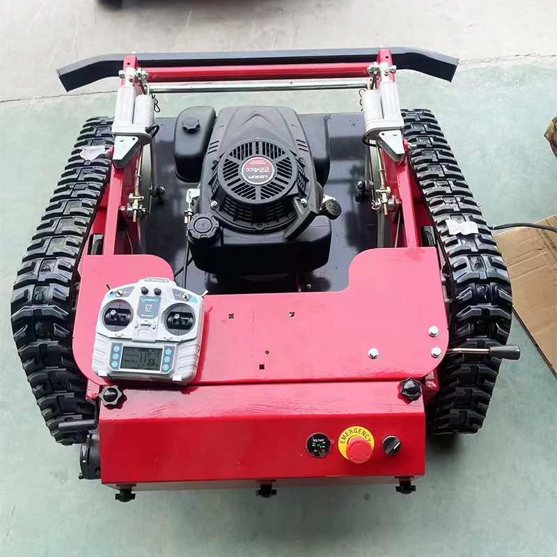 

Custom QL500D Remote control lawn mower robot with track suitable for professional of farm gardens and home orchards