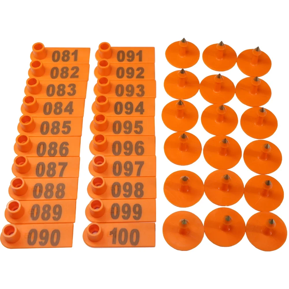 50PCS Sheep Ear Tag Plastic Farm Livestock Number Marking for Goat Tag Identification Card Identification Information
