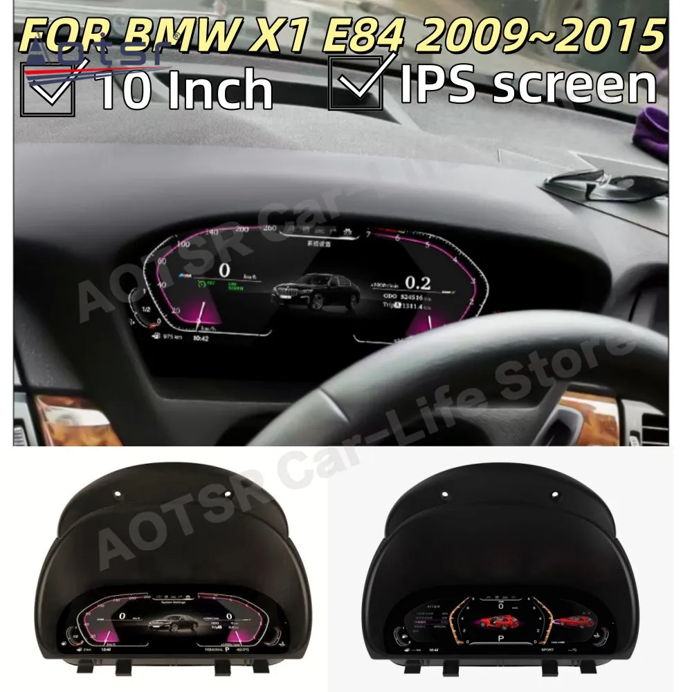 LINUX System 10 Inch For BMW X1 E84 2009~2015 Digital Dashboard Panel LCD Speedometer meter Virtual Instrument Cluster Cockpit