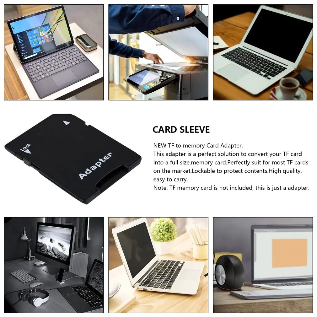 The Card Sleeve 31*23*2MM Card Adapter Converter Micro Trans-Flash High Speed Tablet TF Cards Convert Durable Adapter For Camera