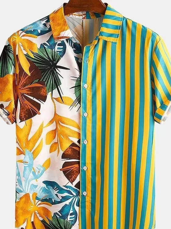 

Повседневный костюм в полоску Color Blo, мужской комплект из двух предметов с отложным воротником, повседневная полиэстеровая ткань ort Sve с принтом irt