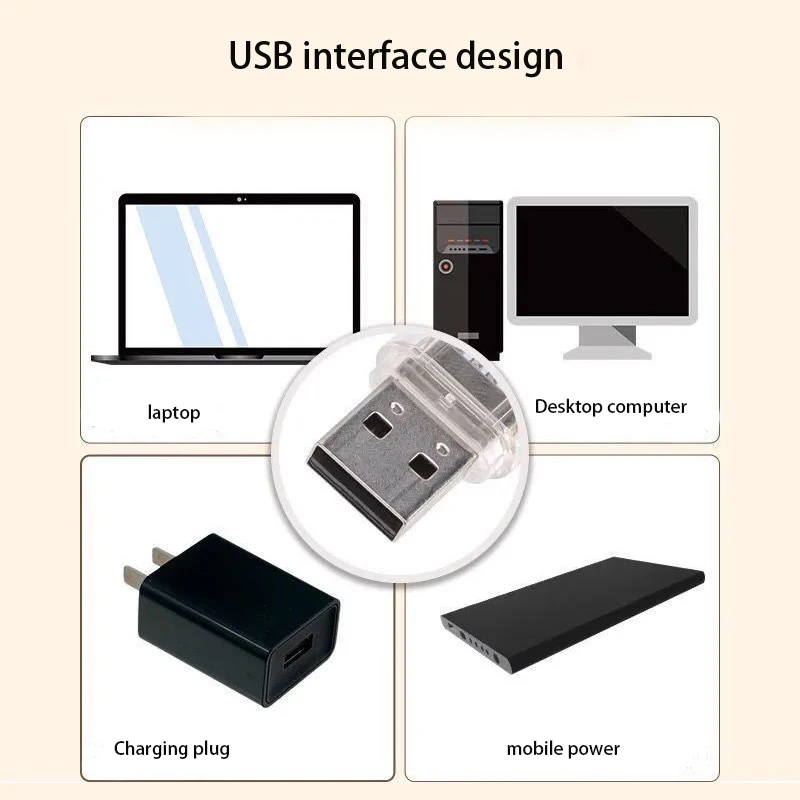 Mini lâmpada led portátil, proteção para os olhos, leitura, livro, computador, energia móvel, laptop, plugue usb, 3/8/24leds