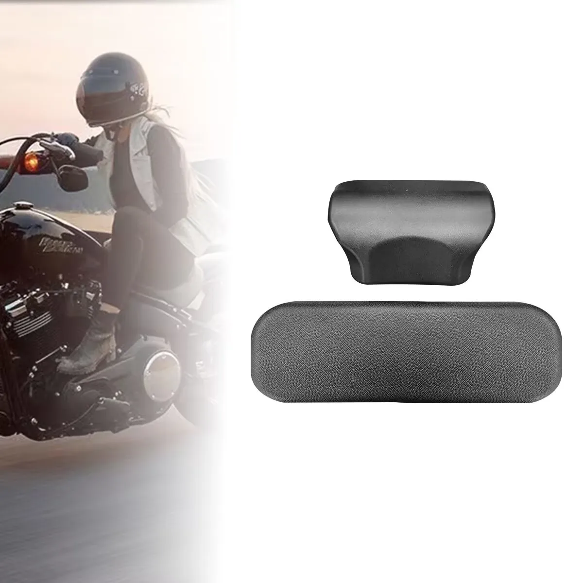 Motorcycle Passenger Backrest Back Pad Universal Self-adhesive Shockproof Moto Rear Top Case Box Luggage Cushion Pad Backrest