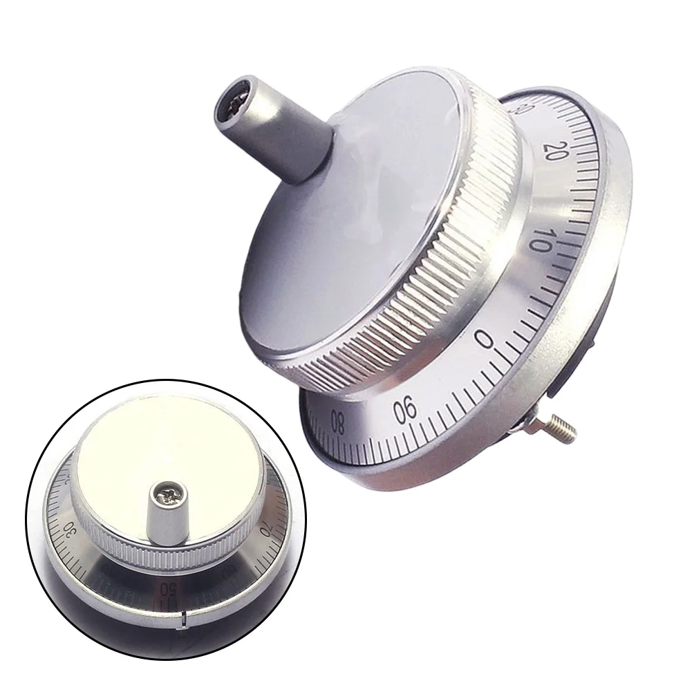 1PC 5V 60mm Silver CNC Electronic Handwheel MPG Manual Generator For Engraving Machine Control System Part