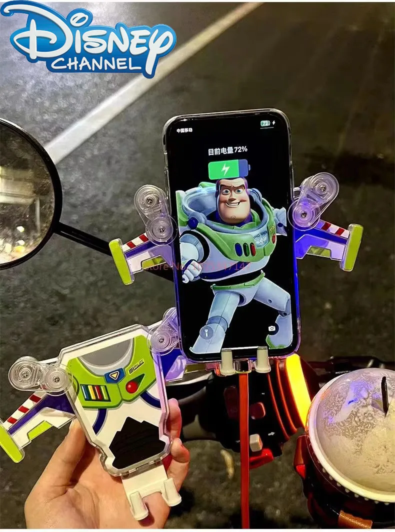 Miniso 2024 New Disney Toy Story Buzz Lightyear Wireless Charging Mobile Phones Car  Electric Car Holders Cute Phone Holder Gift