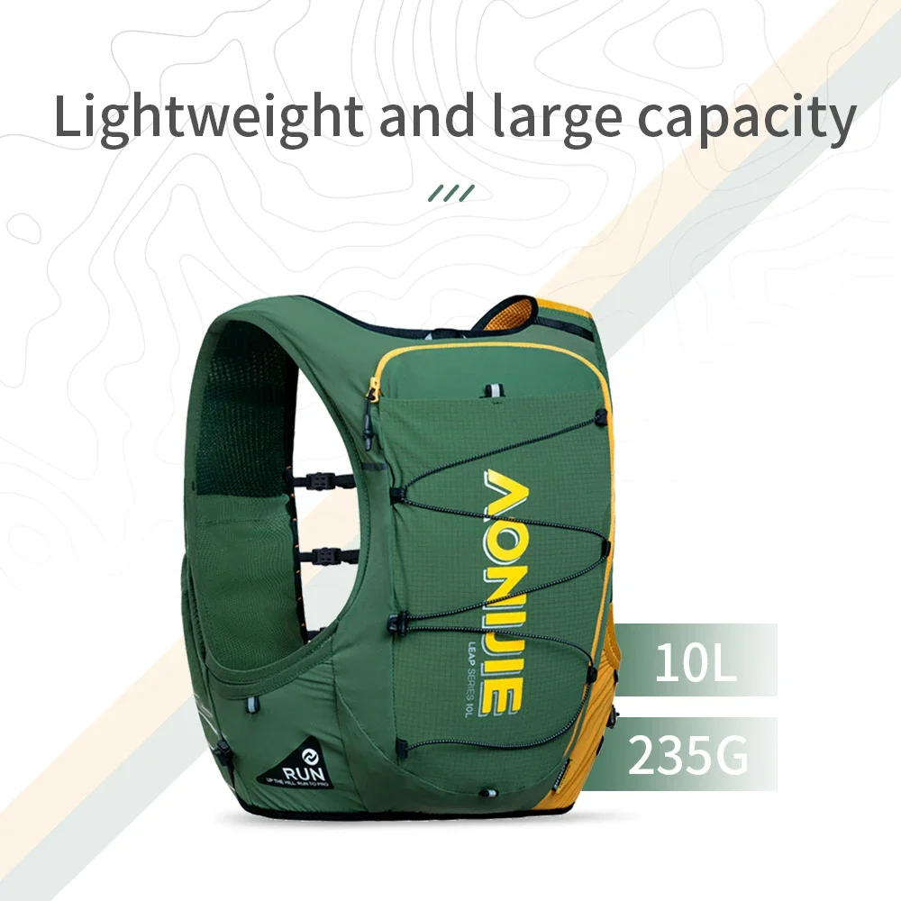 AONIJIE New C9116-10L Hydration Pack Backpack High Capacity Marathoner Running Race Hydration Vest Lightweight for Men and Women