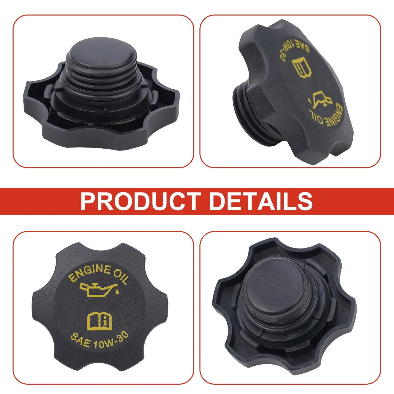 Engine Oil Filter Cap Plastic 1994-2006 53010654AA Black Front For Wrangler For Grand Cherokee Engine Oil Fill