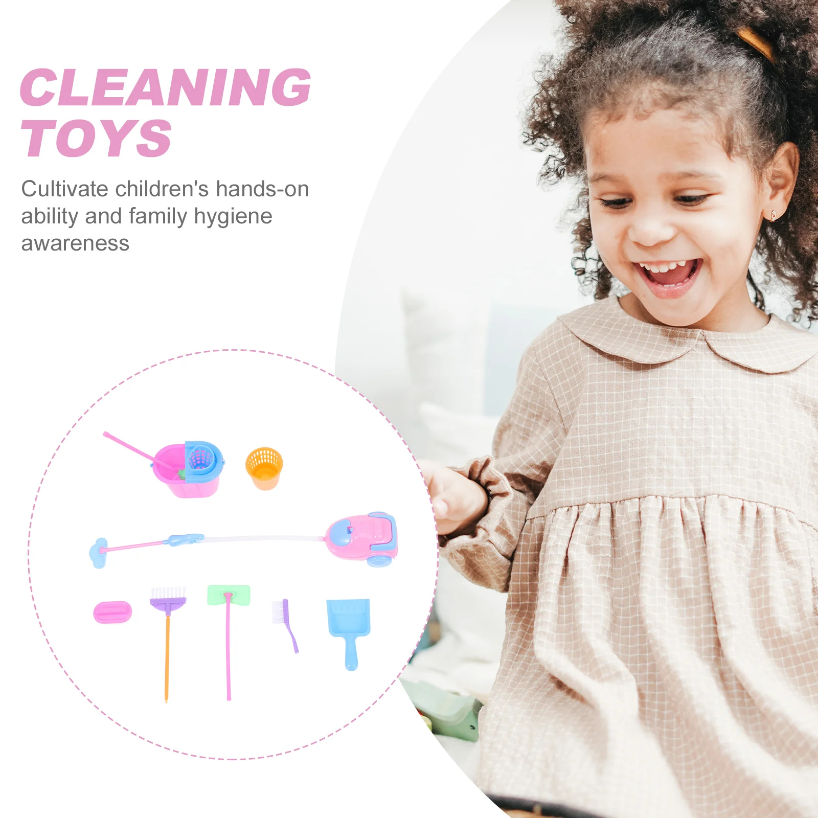 9 PCS Simulation Sanitary Ware Toys Kids Dryer Vent Cleaning Kit for Babies Broom Plaything Educational Puzzle Baby