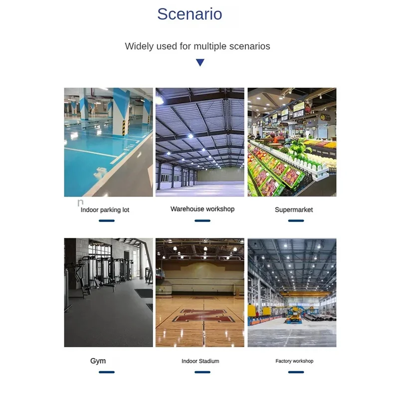 ABJN-Luce LED a luce bianca fredda 200W 6500K per l'estrazione mineraria Industria commerciale Mercato Magazzino Garage Officina industriale