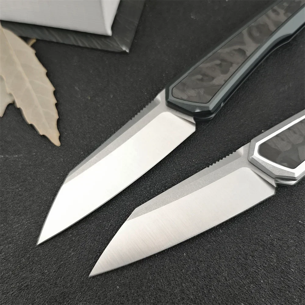 Outdoor Tactical KS 7050 Folding Knife with Original Box CPM-MagnaCut Reverse Blade Clear Anodized Aluminum Handles EDC Tool