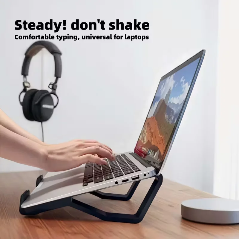 Adjustable Laptop Riser Ergonomic Height Tilt Support Portable Notebook Stand Minimalist Desk Holder for Laptops Home Office
