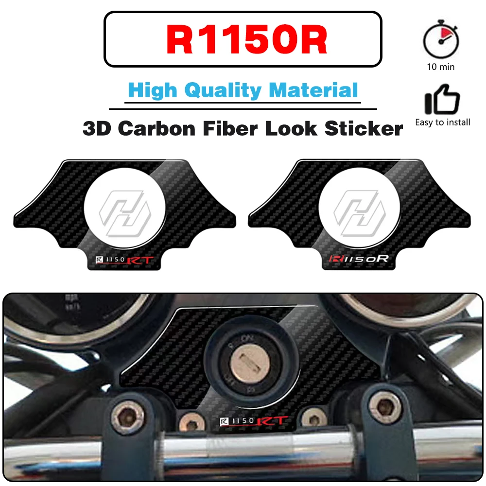 

For BMW R1150R 2001 2002 2003 2004 2005 2010 3D Carbon Fiber-look Upper Triple Yoke Defender Stickers