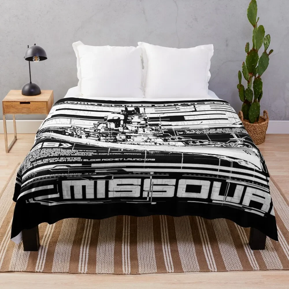 

Battleship Missouri Throw Blanket Flannel Hairys Fashion Sofas Comforter Blankets