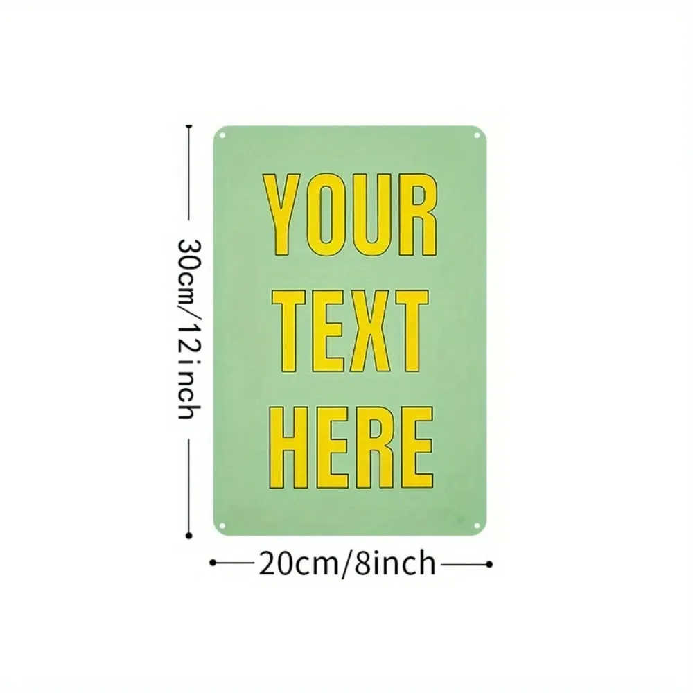 CIFbuy Customizable Vintage Thickened Iron Art Sign 2D Flat, Personalized Text Wall Decor for Home Garden Bar Indoor Outdoor