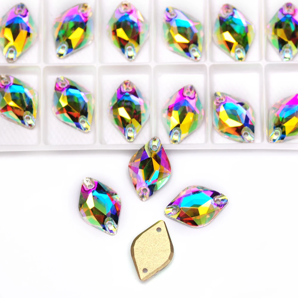 PUBRILEX Glas K9 Strass Zitrone mit abgeschrägten Kanten zum Aufnähen, Strasssteine zum Aufnähen, DIY-Dekoration für Kleidung, Kleider und Bekleidung. – Detail 7