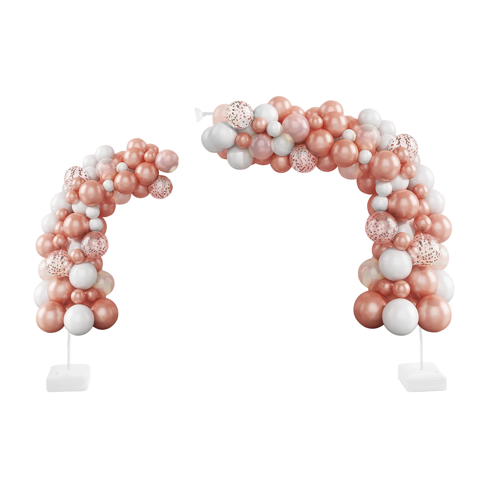Support de ballons en arc, 2 pièces, cadre en arc, support de ballons à flexion libre avec Base 1.5 + 2M, Tube de bricolage, décor de fête prénatale et d'anniversaire pour mariage