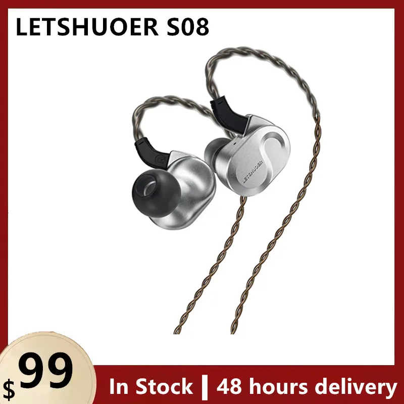 

Letshuoer S08 Fourth Generation Custom 13mm Planar Magnetic Driver in Ear Monitor Earphones with High-Quality Cable