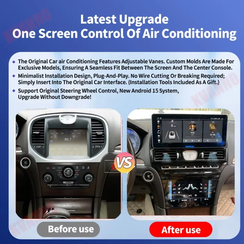 Car Radio For Chrysler 300 300C 2011-2023 Android15 Auto Carplay 12.3+9.66