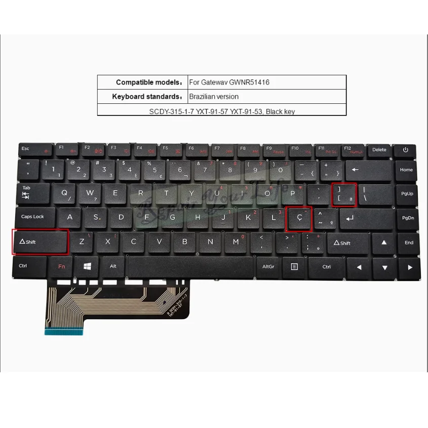 

BR RU for Shanzhai Gatewav GWNR51416 GWNR51416-BL YXT-91-57 SCDY-315-1-7 Laptop Keyboard