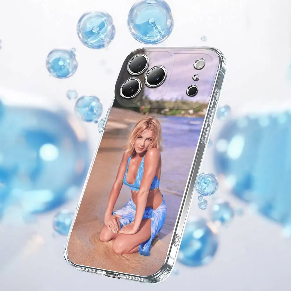 حافظة هاتف Singer B-Britney Spears لهاتف iPhone 14,16,11,13,15,17,12,Air,Mini,Plus,Pro,Max,Plus,E غلاف ناعم شفاف