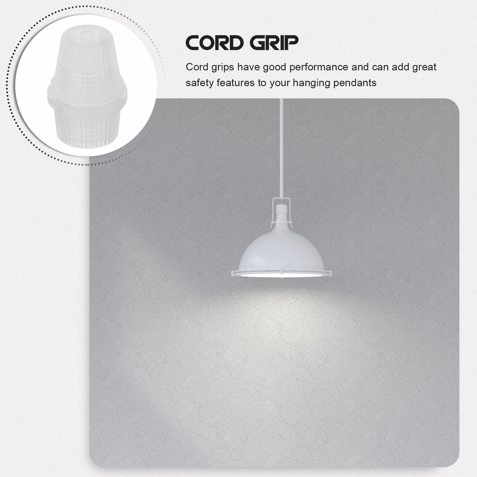 

100pcs Locking Cap Cord Grips Plastic Cable Glands Strain Relief Connectors Lamp Power Wire Fixing Clips Durable for Pendant