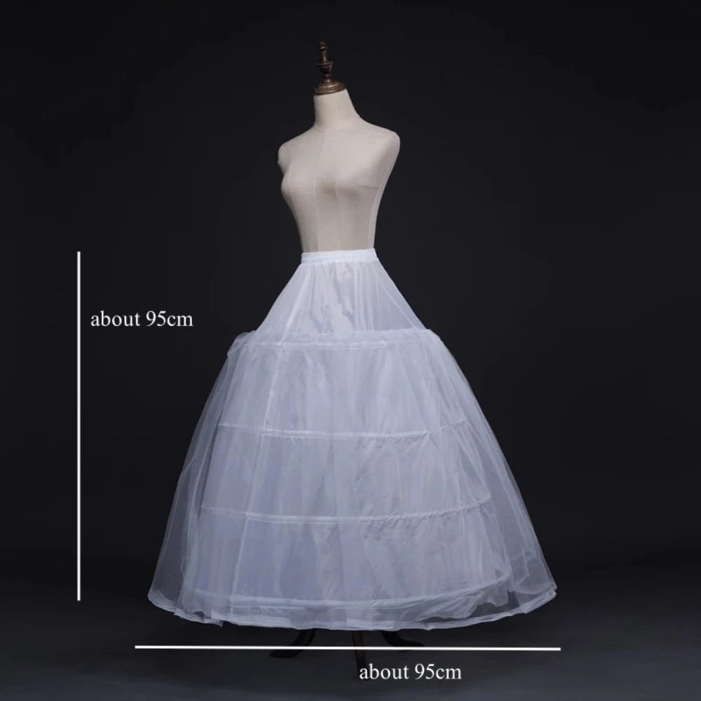 Nuovo arrivo abito da ballo sottoveste gonna intima di alta qualità abito da sposa 4 cerchi in Tulle bianco sottoveste accessori da sposa