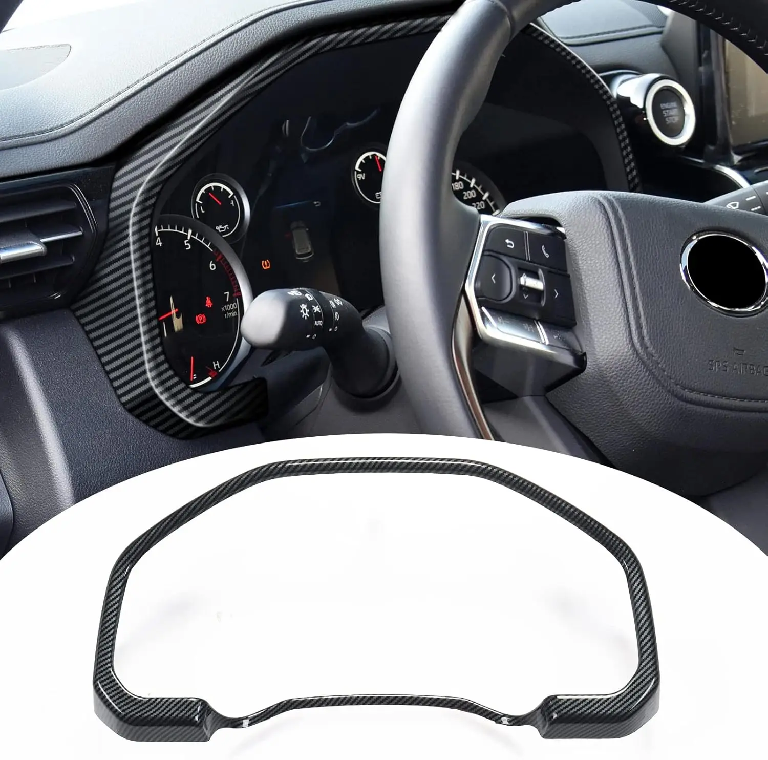 

Для Toyota Land Cruiser 300 LC300 2022 2023 2024: Накладка на приборную панель, рамка спидометра, декоративные элементы, аксессуары