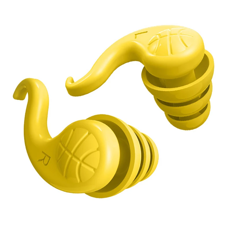 1 Pair Reusable Soundproof Earplugs For Sleeping Soft Silicone Ear Muffs Noise Protection Protection Sound Blocking Ear Plugs