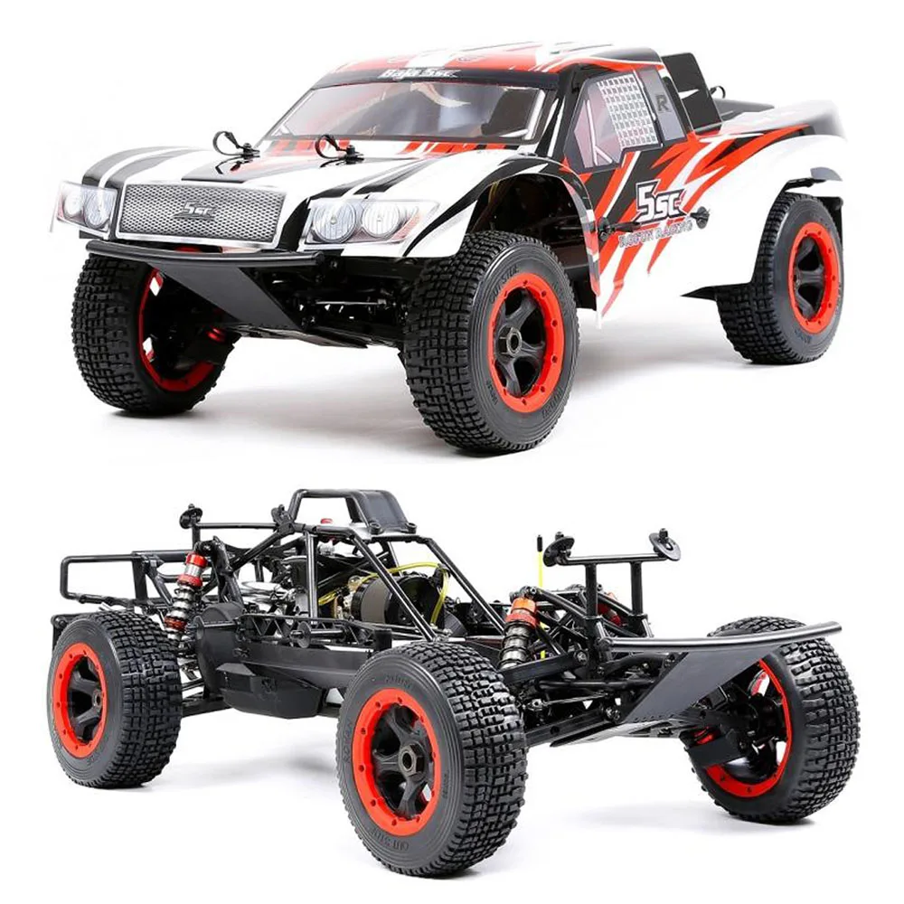 1/5 2.4G Remote Control Car Toys with Symmetrical Steering 2WD RC Truck 32CC 2T Gas Engine Off-road Racing for Rofan BAJA 5B 5SC