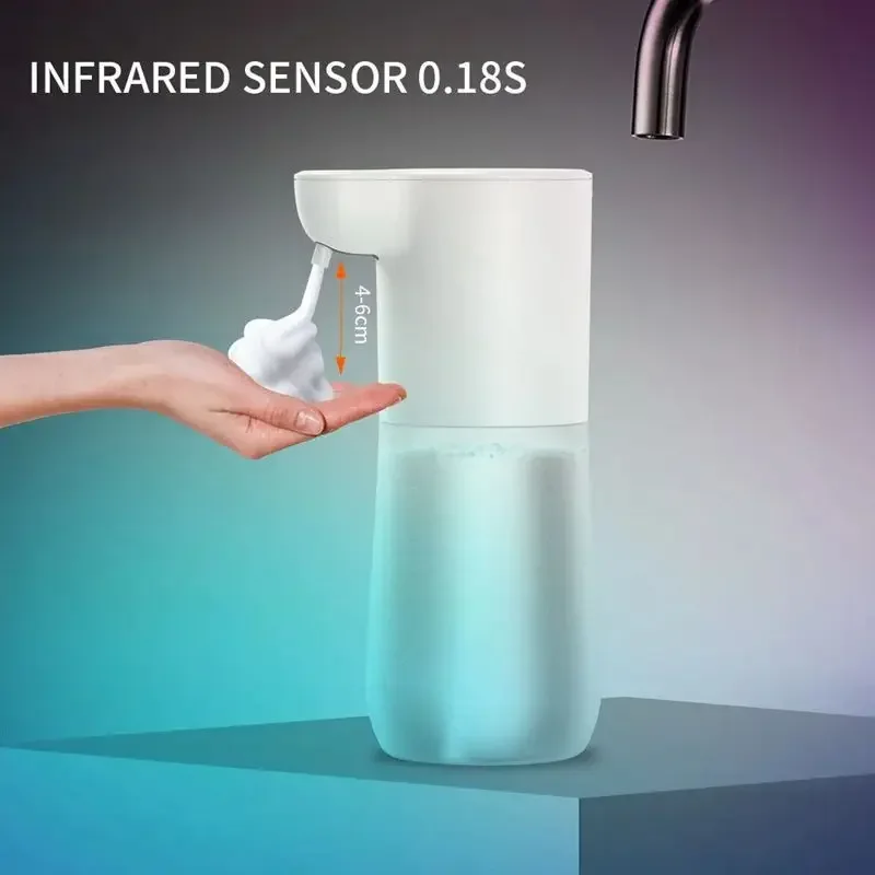 Automatic Foaming Hand Soap Dispenser Touchless Soap Dispenser for Bathroom Kitchen USB Rechargeable Hands Free Soap Dispenser