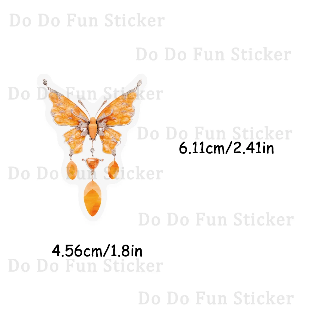 50 قطع جميلة فراشة كريستال مجوهرات الحيوانات الأليفة ملصقات الفن فراشة قلادة أقراط بروش قلادة DIY كوب ماء الغيتار الهاتف