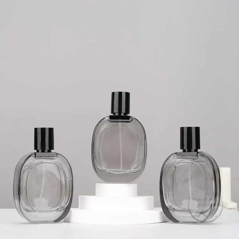 

10pcs 50ml Glass Perfume Bottle Transparent Black Mist Spray Bottle Empty Perfume Vial Cosmetic Container for Travel