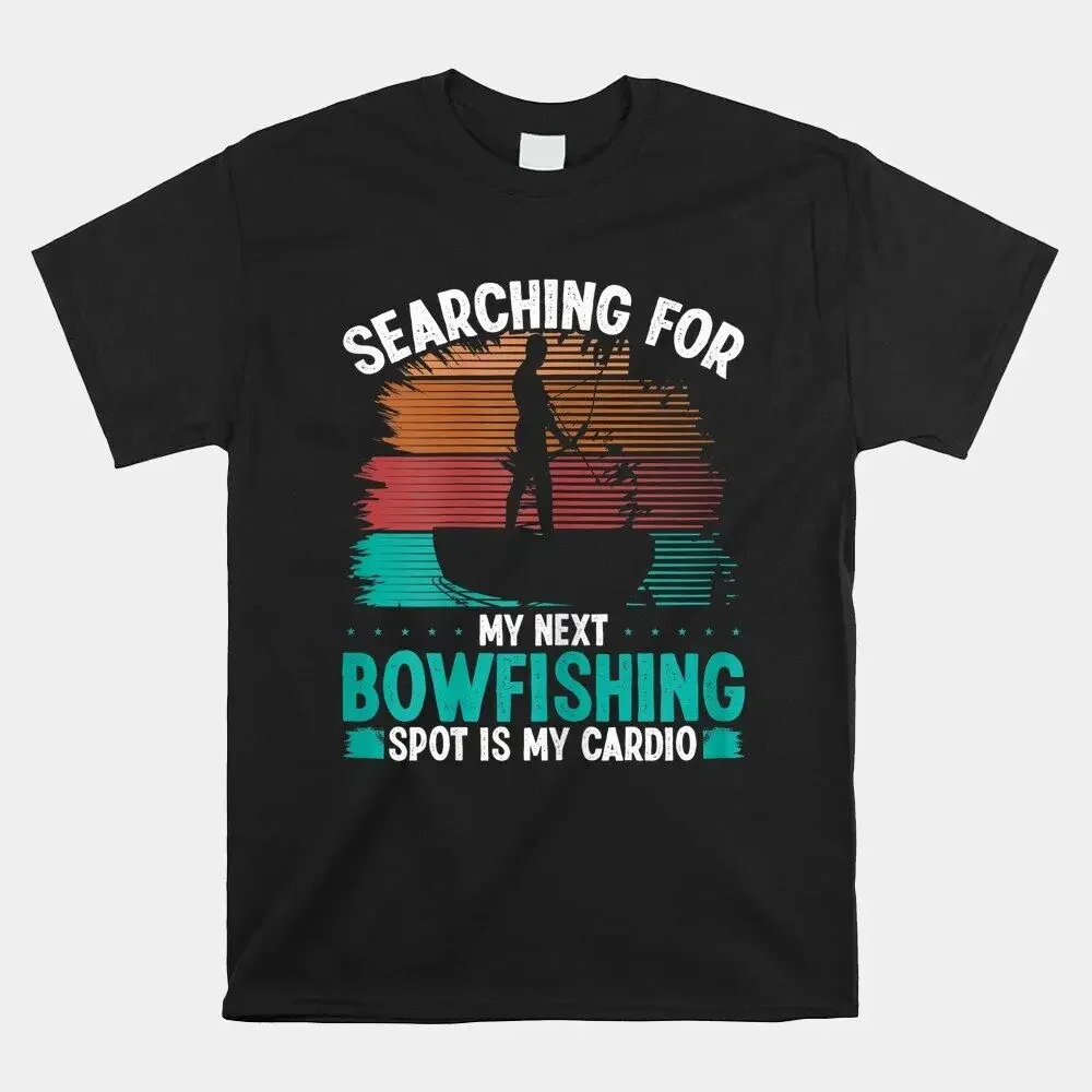 SALE!! Bowfisher Bowfishing Spot Airboat Bowhunter Fisherman T-Shirt, Size S-5XLHigh Quality 100%Cotton Short Sleeve