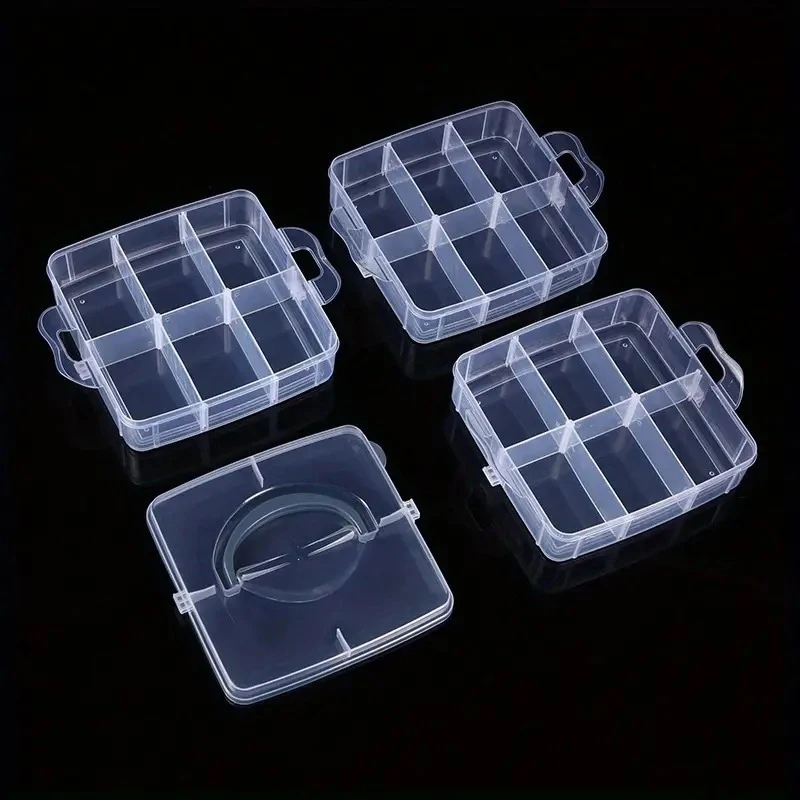 Transparent Jewelry Storage Box Large-Capacity Finishing Necklace Ring Stud Earrings Ornament