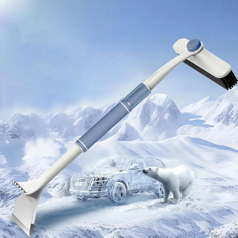 Compact Foldable Vehicle Snow Shovel Scraper, Retractable Car Snow Removal Tool for Truck Roof Windshield